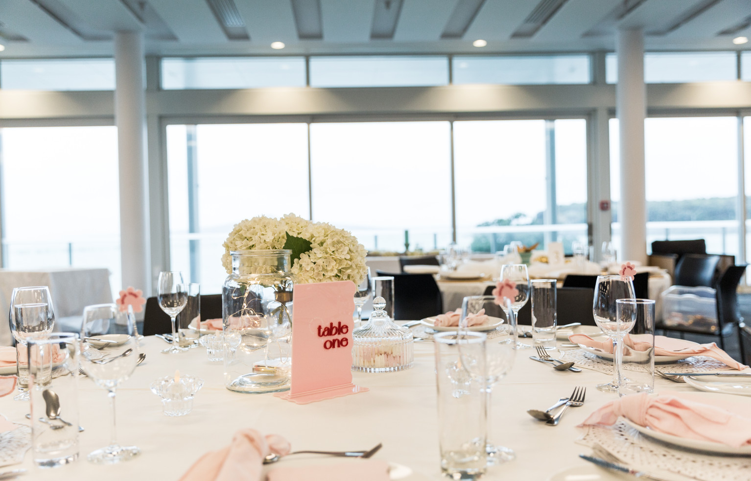 Indoor reception at Akarana Waterfront