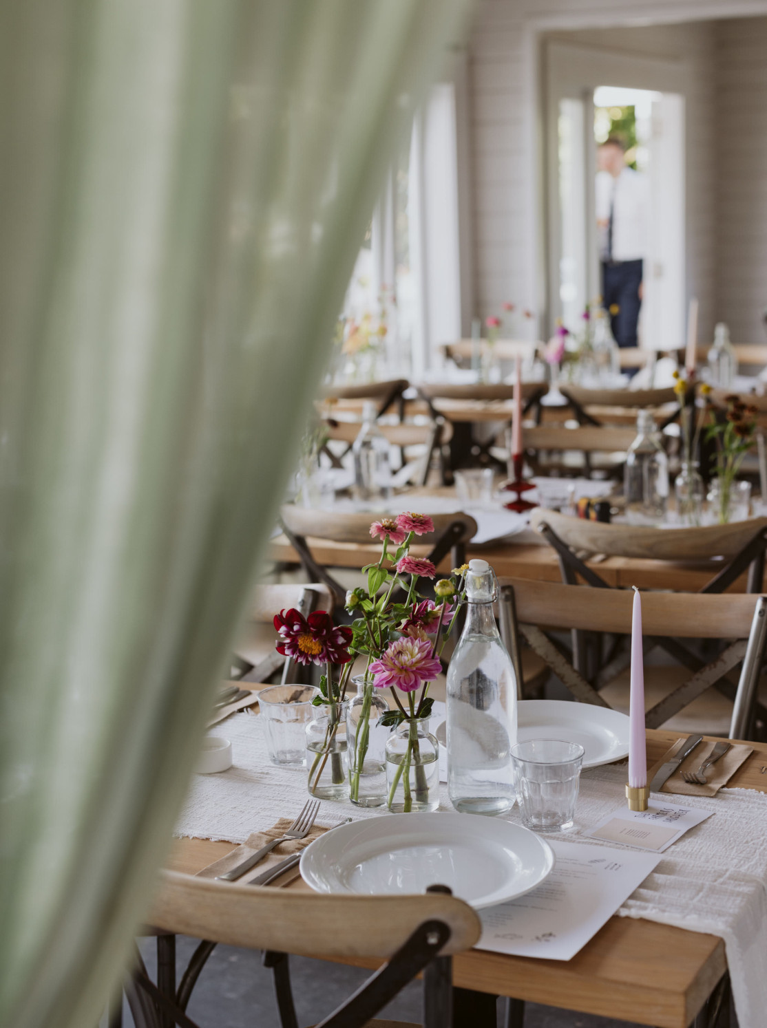 Indoor reception styling at The Farmers Daughter