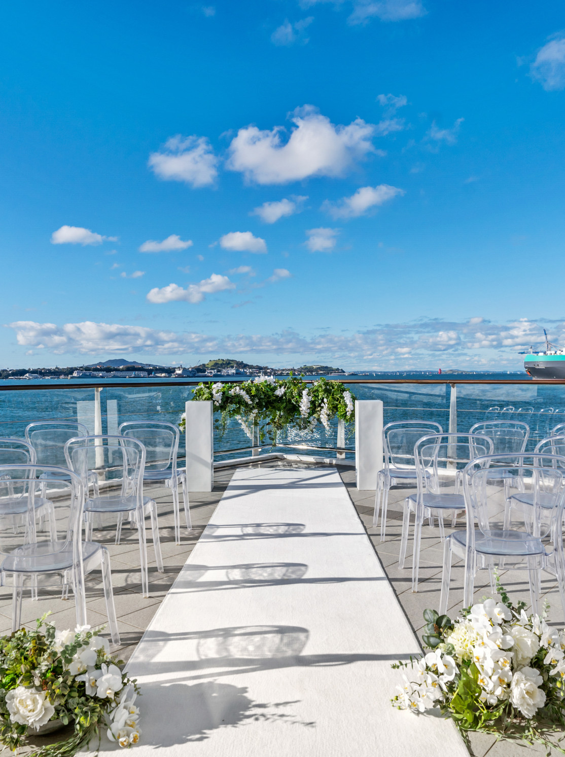 Outdoor rooftop ceremony Auckland venue